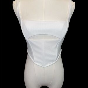 Chic White Bustier Top